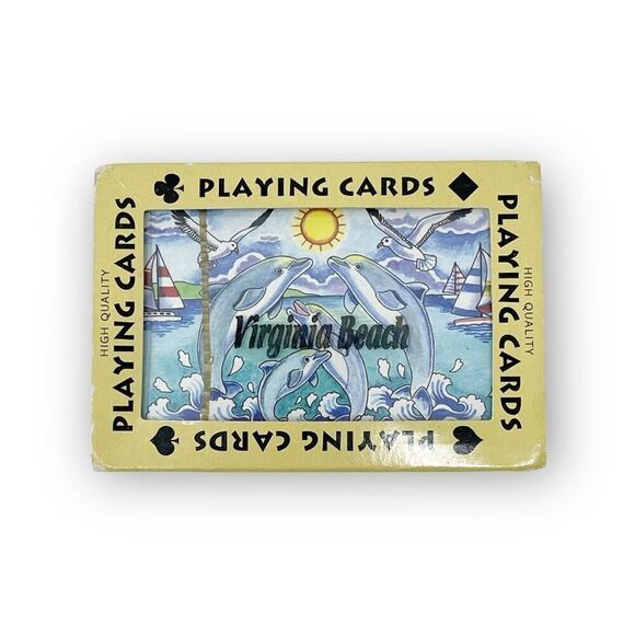 A Gift Corp High Quality Playing Cards Virginia Beach Dolphins NIP New Sealed - Picture 1 of 4
